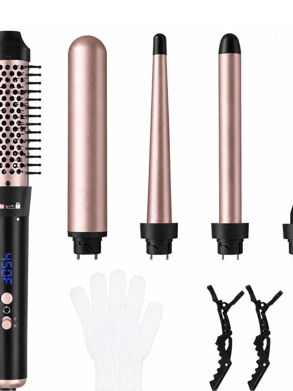 5 in 1 Curling Wand Set, Multi Curl, Curling Wand Set with Thermal